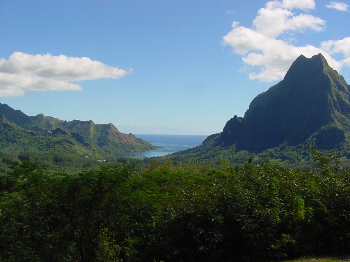 Baie d'Opunohu, vue du Belvédère