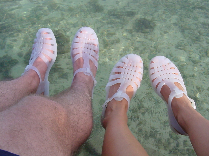 Prêts à marcher sur le corail