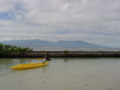 Lagoonarium du motu Iti, Tahiti au loin
